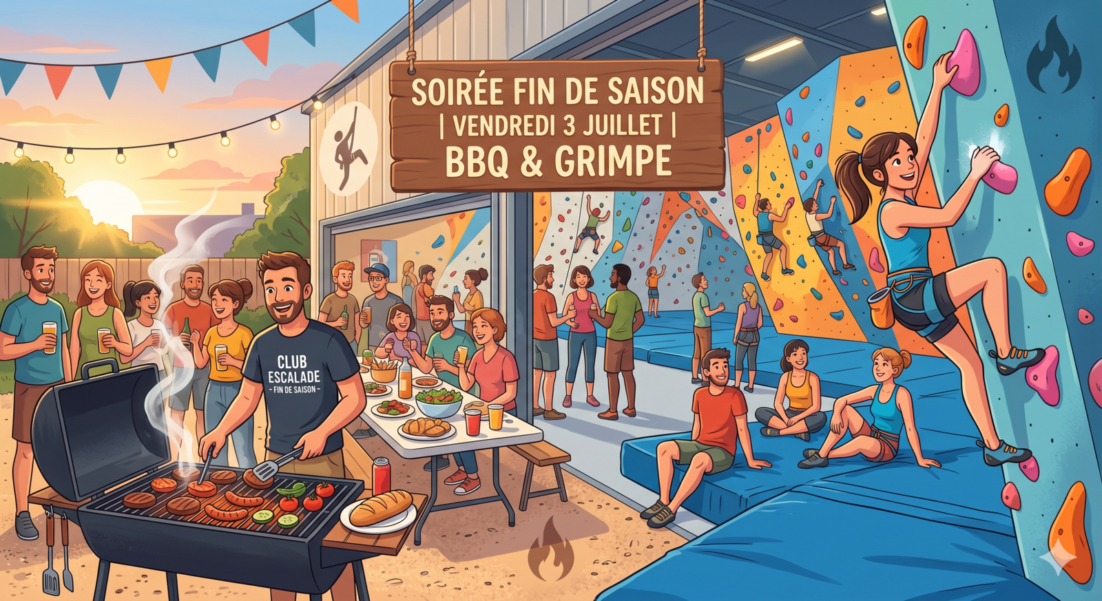 Barbecue de fin d’année du club d’escalade – Vendredi 3 juillet 🌮🧗✨