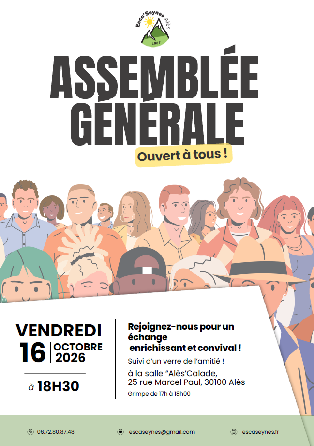 Assemblée Générale : vendredi 16 octobre 2026