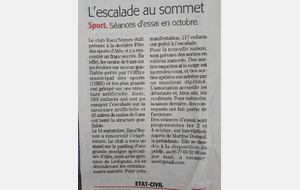  L'escalade au sommet  - Article - Midi Libre - 21/09/2019