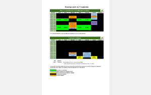 Planning des cours sur Alès et Lédignan