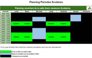 Reprise des horaires habituels