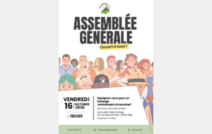 Assemblée Générale : vendredi 16 octobre 2026