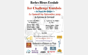 Challenge ROCHES BLEUESESCALADE (date limite: 04/11/2019