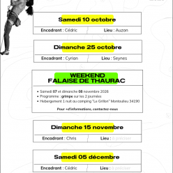 Dates Sorties Falaises 2026